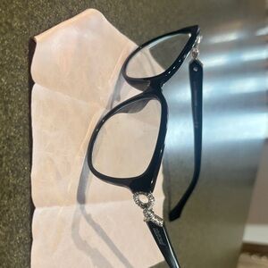 Roberto Cavalli Black Glasses with Crystal Accent